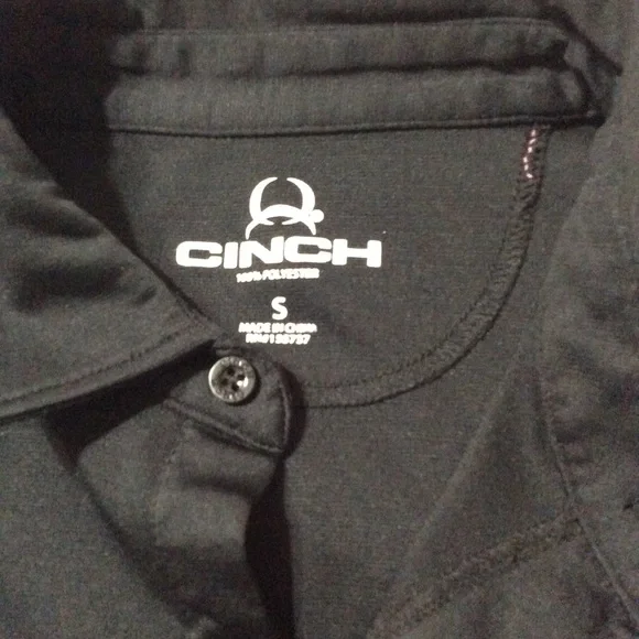 Black Cinch Polo Shirt. Size Small Men’s - Picture 2 of 5